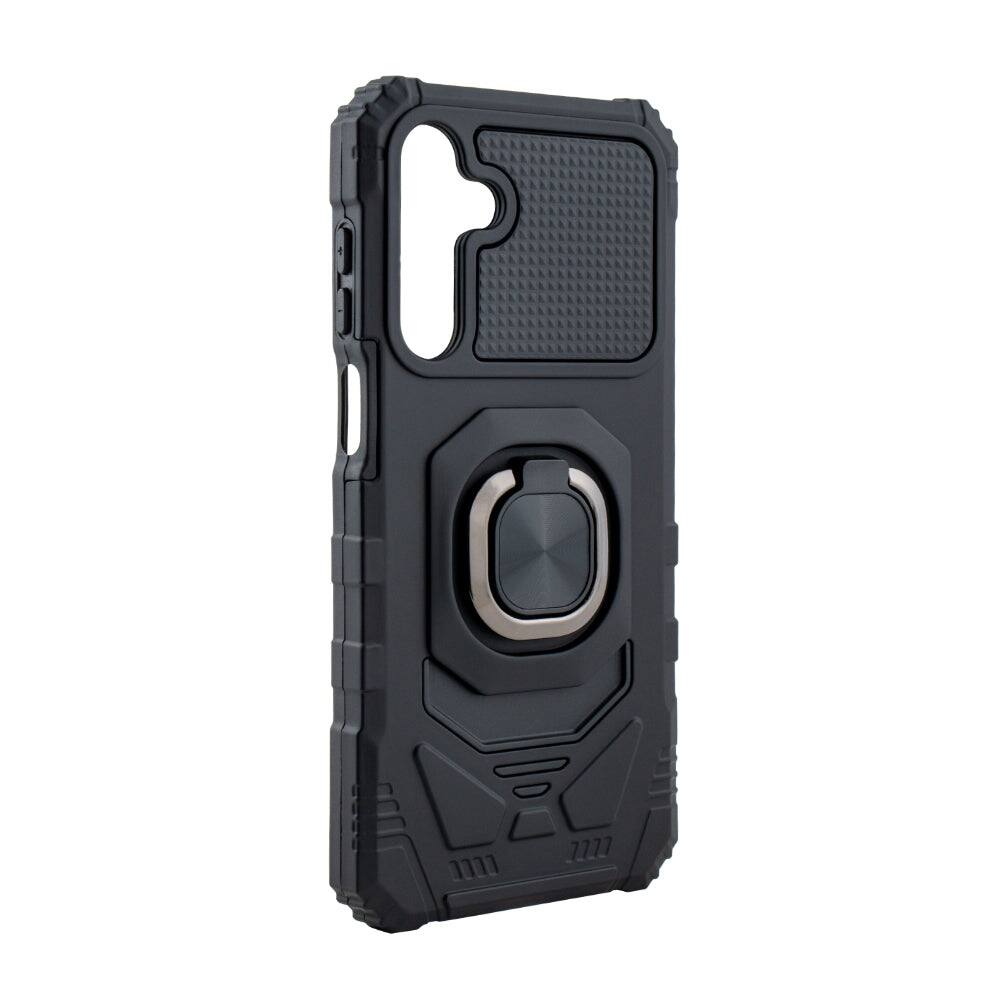 Reiko - Kickstand Ring Holder Tpu Shockproof Case For Samsung Galaxy A16 In - Black