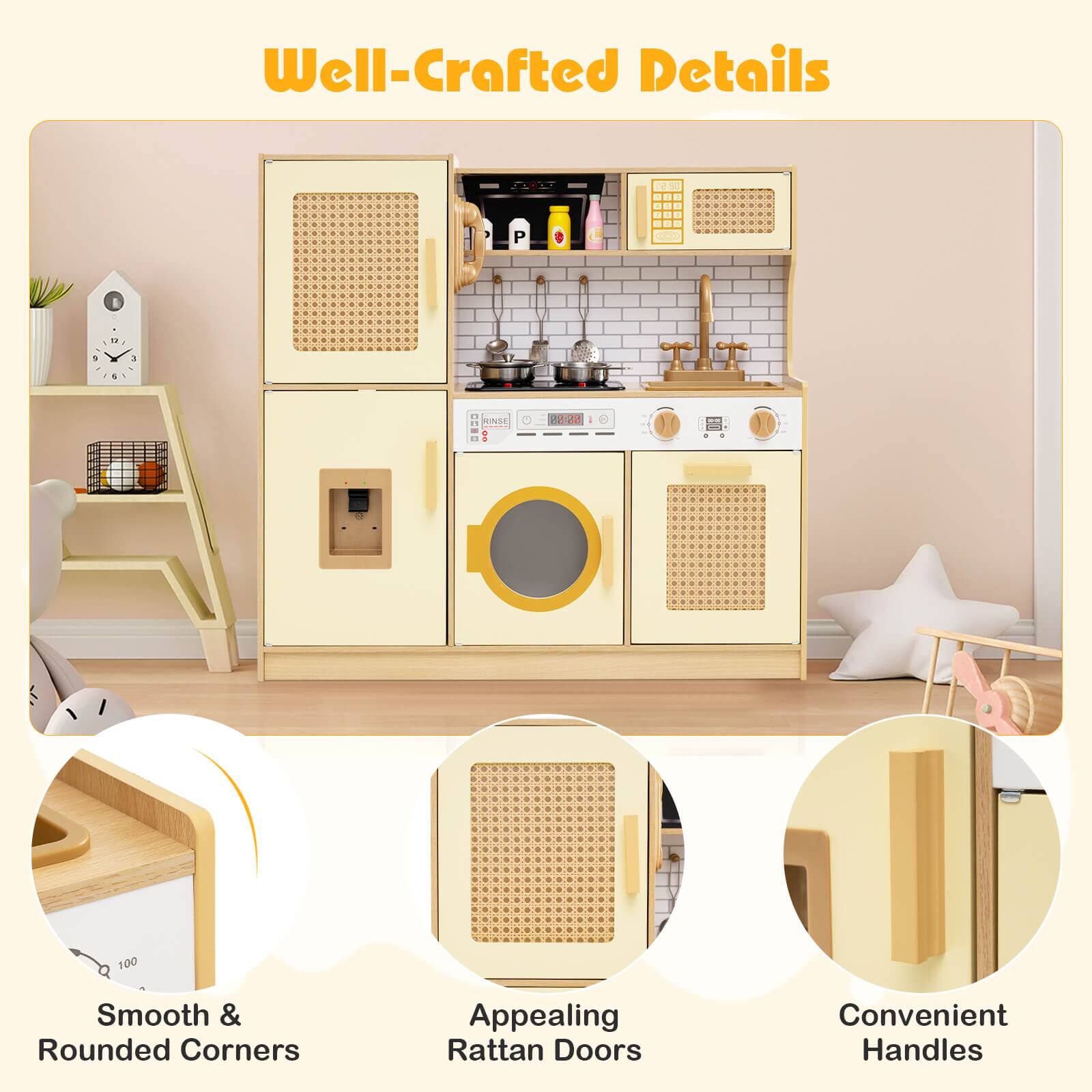 Well-Crafted Details

- Smooth & Rounded Corners
- Appealing Rattan Doors
- Convenient Handles