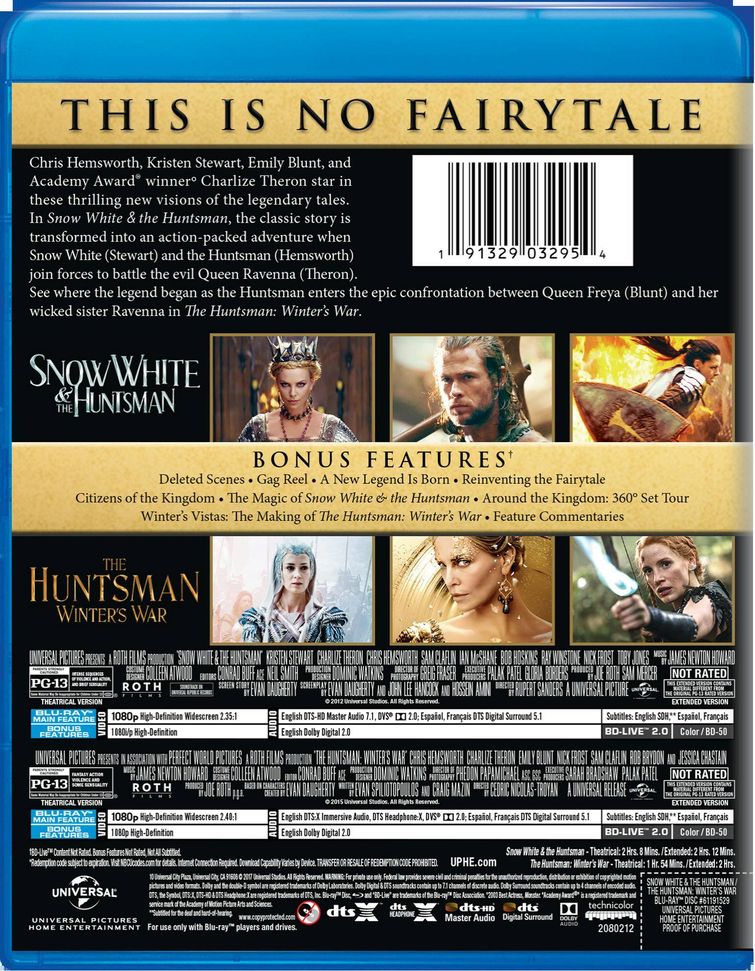Angle. Snow White and the Huntsman/The Huntsman - Winter's War (Blu-ray Double Feature) [Blu-ray].