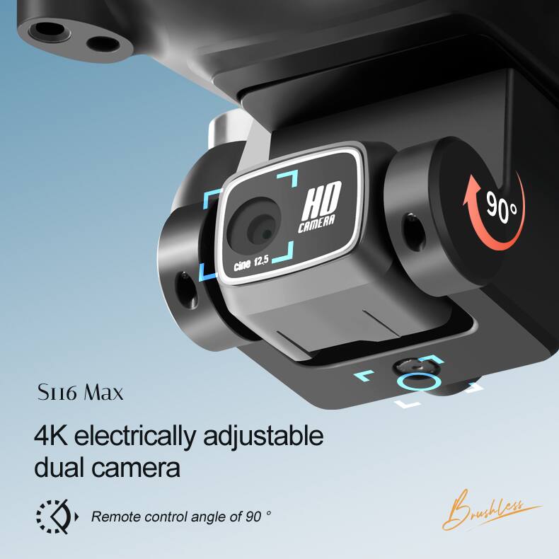 HD CAMERA 90° cine f12.5 S116 Max 4K electrically adjustable dual camera O Remote control angle of 90°