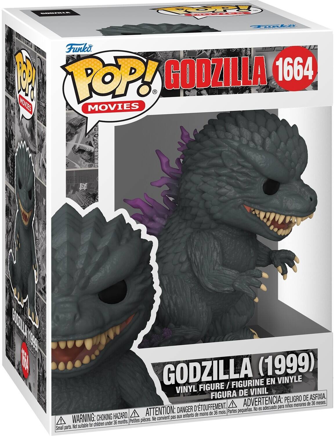 Funko. POP! GODZILLA 1664 MOVIES GODZILLA (1999) VINYL FIGURINE / FIGURINE EN VINYLE FIGURE / VINYL DE VINIL FIGURA PELIGRO DE ASFIXIA, D'TOUFFEMENT. ADVERTENCIA: para mios menores de 36 meses. DANGER D pequeras. No es adecuado HAZARD. ATTENTION: aux enfants de moins de 36 mois. Partes WARNING: CHOKING Petites pieces. Ne convient pas for children under 36 months. Small parts. Not suitable