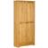 Front. Homcom - Pinewood Kitchen Pantry Storage Cabinet, Freestanding Cabinets with Doors and Shelves - Brown.