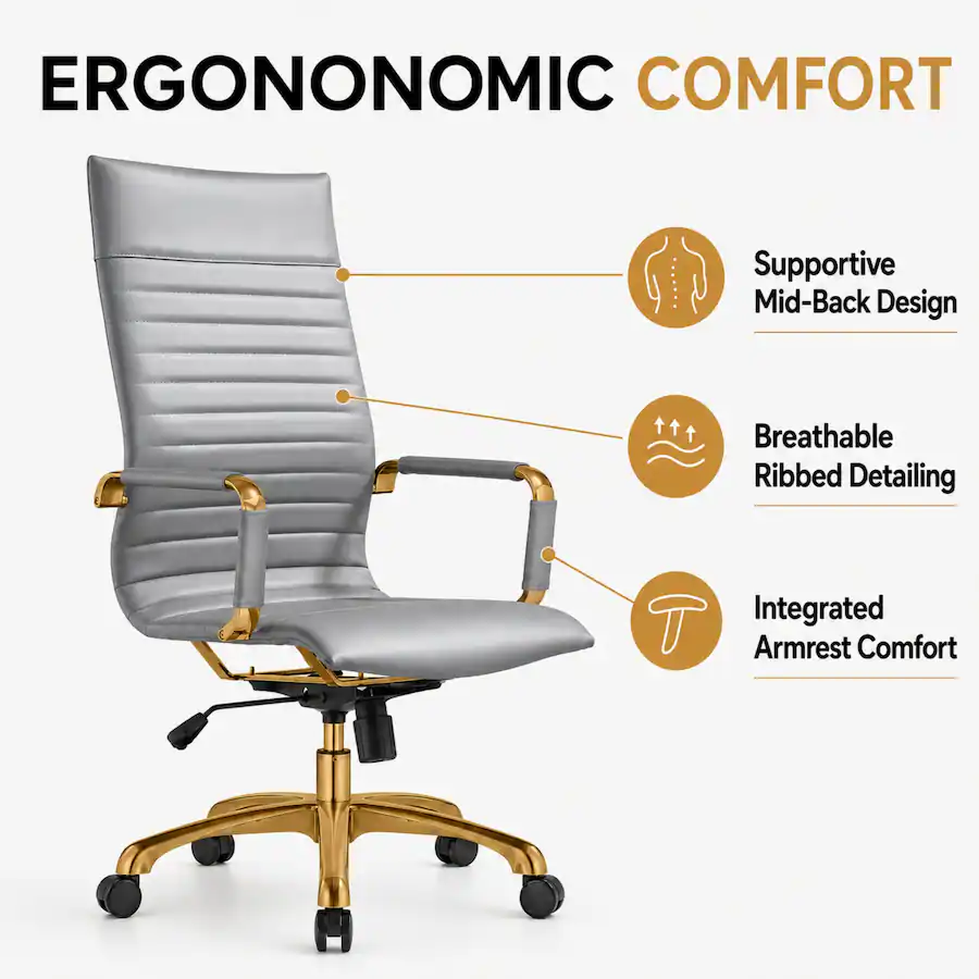 Combining Using A Ten Frame LeisureMod Harris Set of 6 Ergonomic High Back Leather Upholstered ...