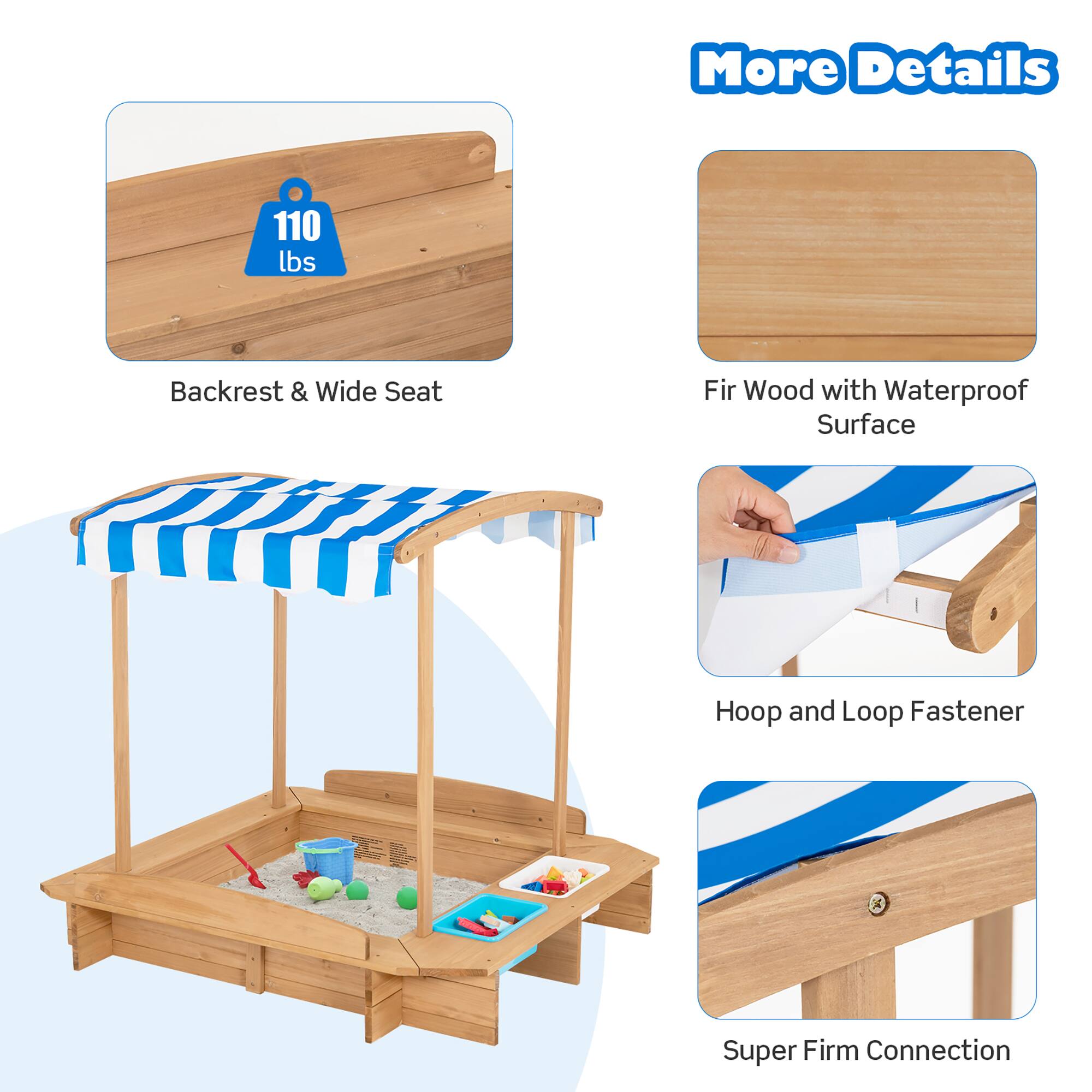 More Details

- 110 lbs
- Backrest & Wide Seat
- Fir Wood with Waterproof Surface
- Hoop and Loop Fastener
- Super Firm Connection