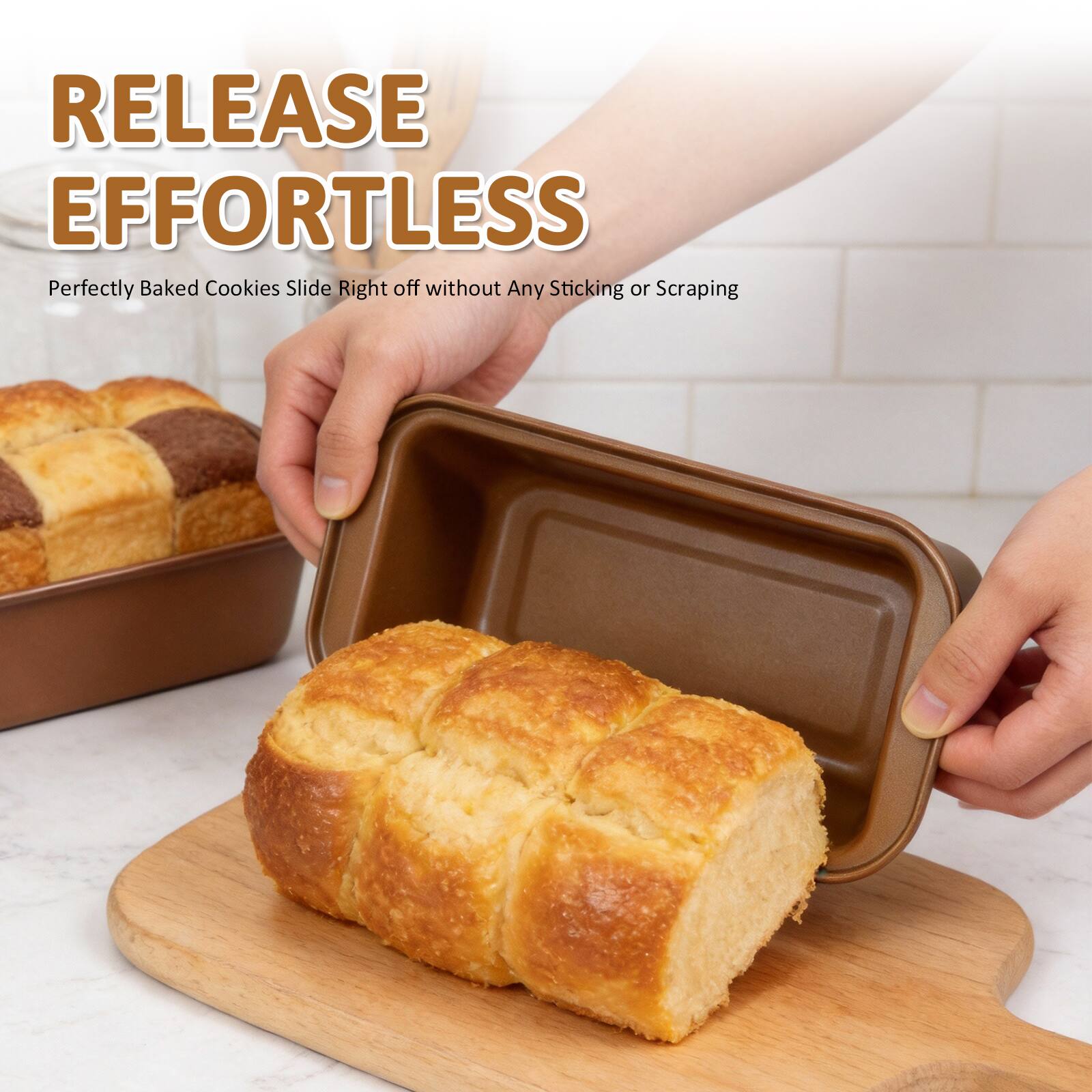 RELEASE EFFORTLESS  
Perfectly Baked Cookies Slide Right off without Any Sticking or Scraping