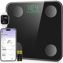 FINEAK - Smart Scale-Precise Body Composition & Fitness Tracking App - Black