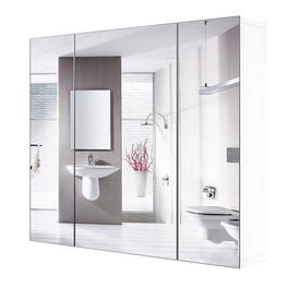 Hivvago - Modern 3-Door Wall Mounted Medicine Cabinet Bathroom Mirror Cupboard - White