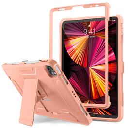 DTTO - Rugged Case with Screen Protector for iPad Pro 11" (2018-2022) & iPad Air 10.9" (4th/5th Gen) - Pink