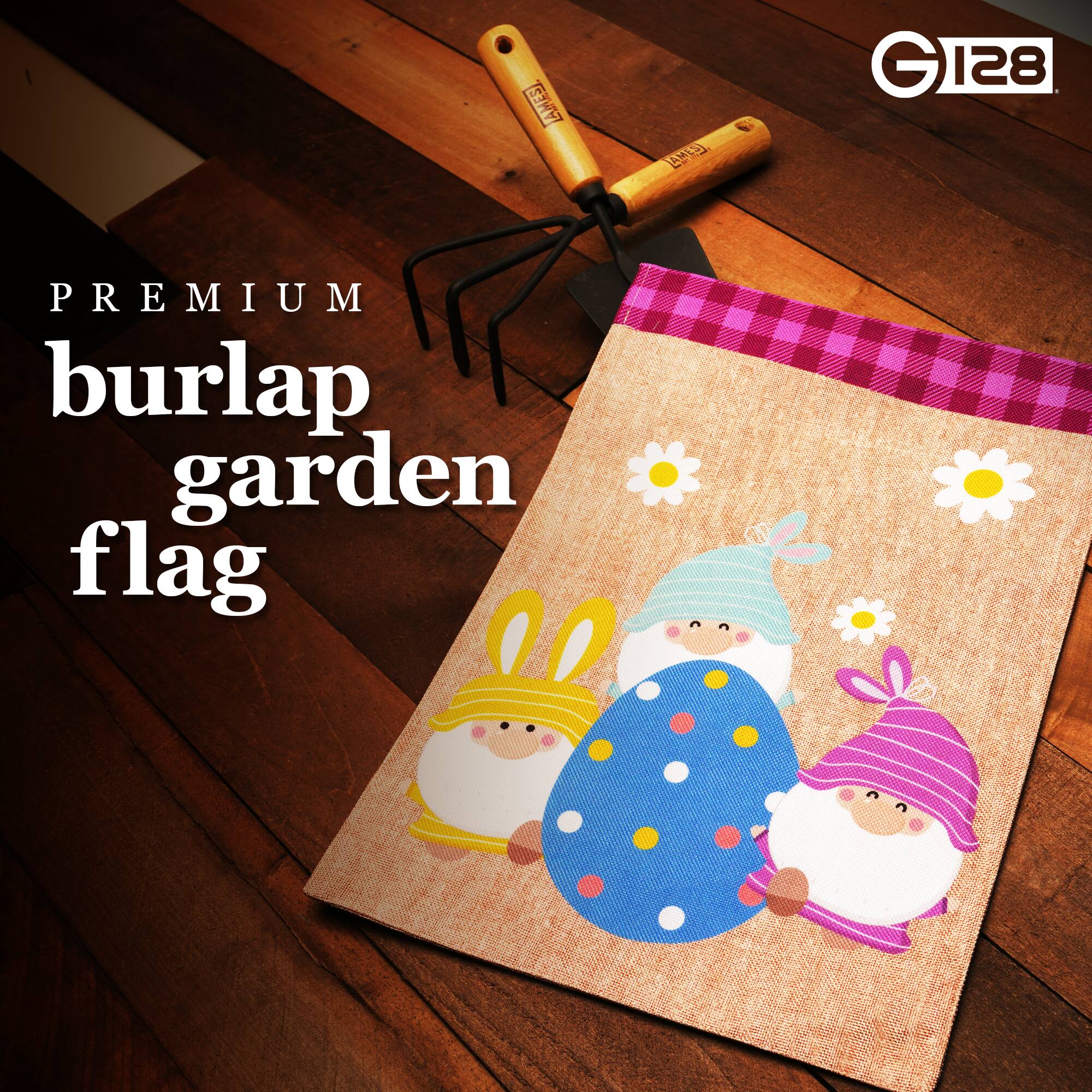 LAMES LA G 8SI 128 PREMIUM burlap garden flag