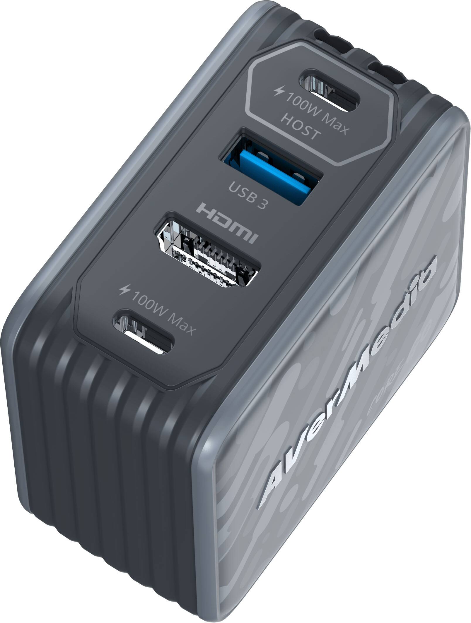 The text on the image reads: "100W HOST Max USB 3.0 HDMI 4 100W Max AVR Media For."