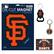 **Front of the Package:**
- **Top Left:** MLB logo
- **Top Center:** WinCraft logo
- **Main Title:** DIE-CUT MAGNET
- **Subtitles:** AIMANT DÉCOUPÉ, IMÁN DEL CORTE DEL DADO, FOR INDOOR OR OUTDOOR
- **Main Image:** Large orange and black "SF" logo
- **Bottom Left:** WinCraft Inc., Winona, MN 55987
- **Bottom Center:** Major League Baseball trademarks and copyrights used with permission of Major League Baseball.
- **Bottom Right:** MLB.com, WinCraftM.com
**Instructions:**
- PUSH HERE TO REMOVE MAGNET
**Back of the Package:**
- **Top Left:** WinCraft logo
- **Top Center:** 32085 82789
- **Top Right:** Barcode
- **Middle:** SAN FRANCISCO Est. 1958 GIANTS
- **Bottom:** MLB logo
**Keychain:**
- **Design:** Black keychain with orange and black "SF" logo
- **Bottom:** MLB logo
**Other Keychain:**
- **Design:** Black keychain with orange and black