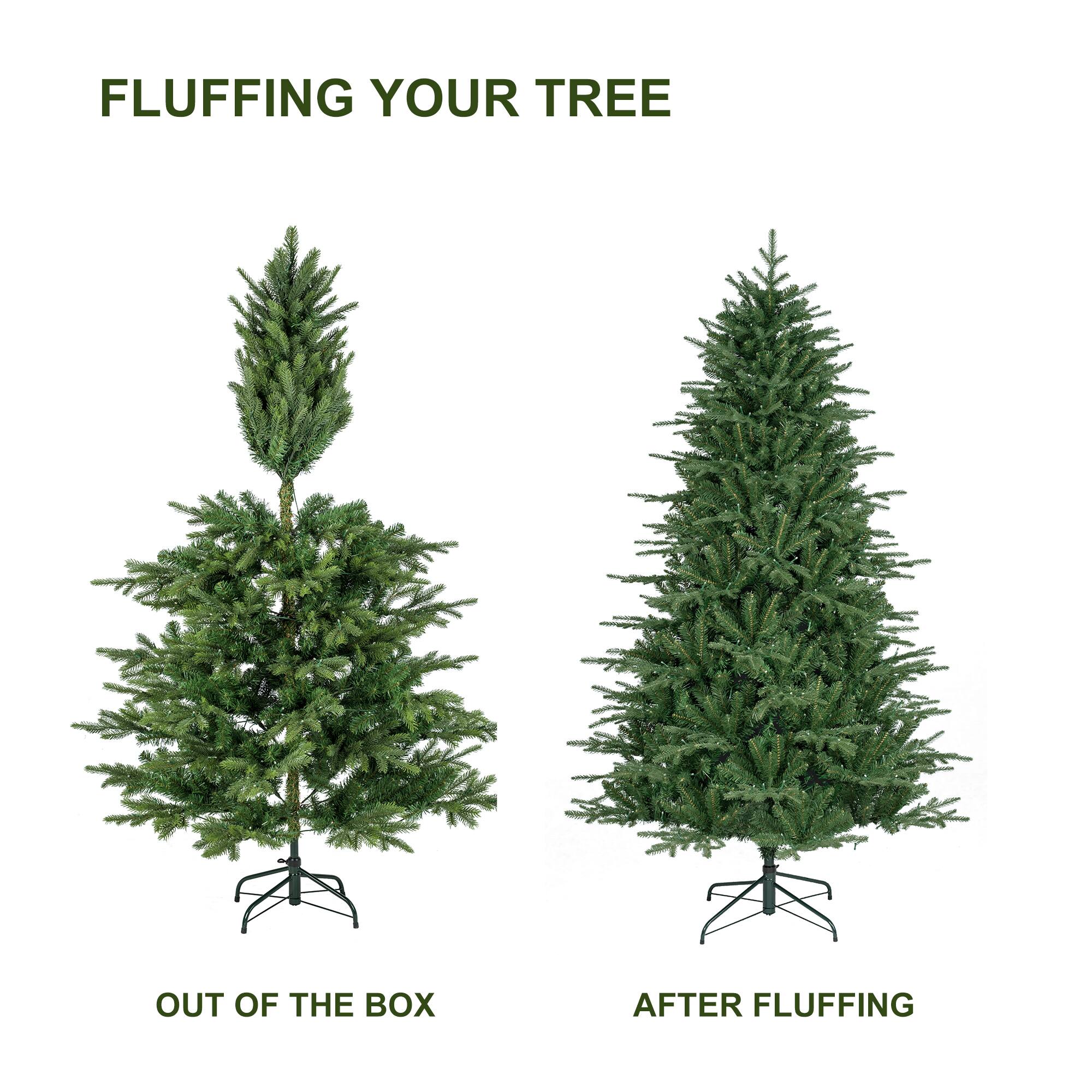 FLUFFING YOUR TREE

OUT OF THE BOX

AFTER FLUFFING