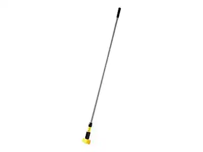 Front. RubberMaid - Rubbermaid GRIPPER 60" Vinyl Coated Aluminum Wet Mop Handle, Silver/Yellow (FGH236000000) - Silver/Yellow.