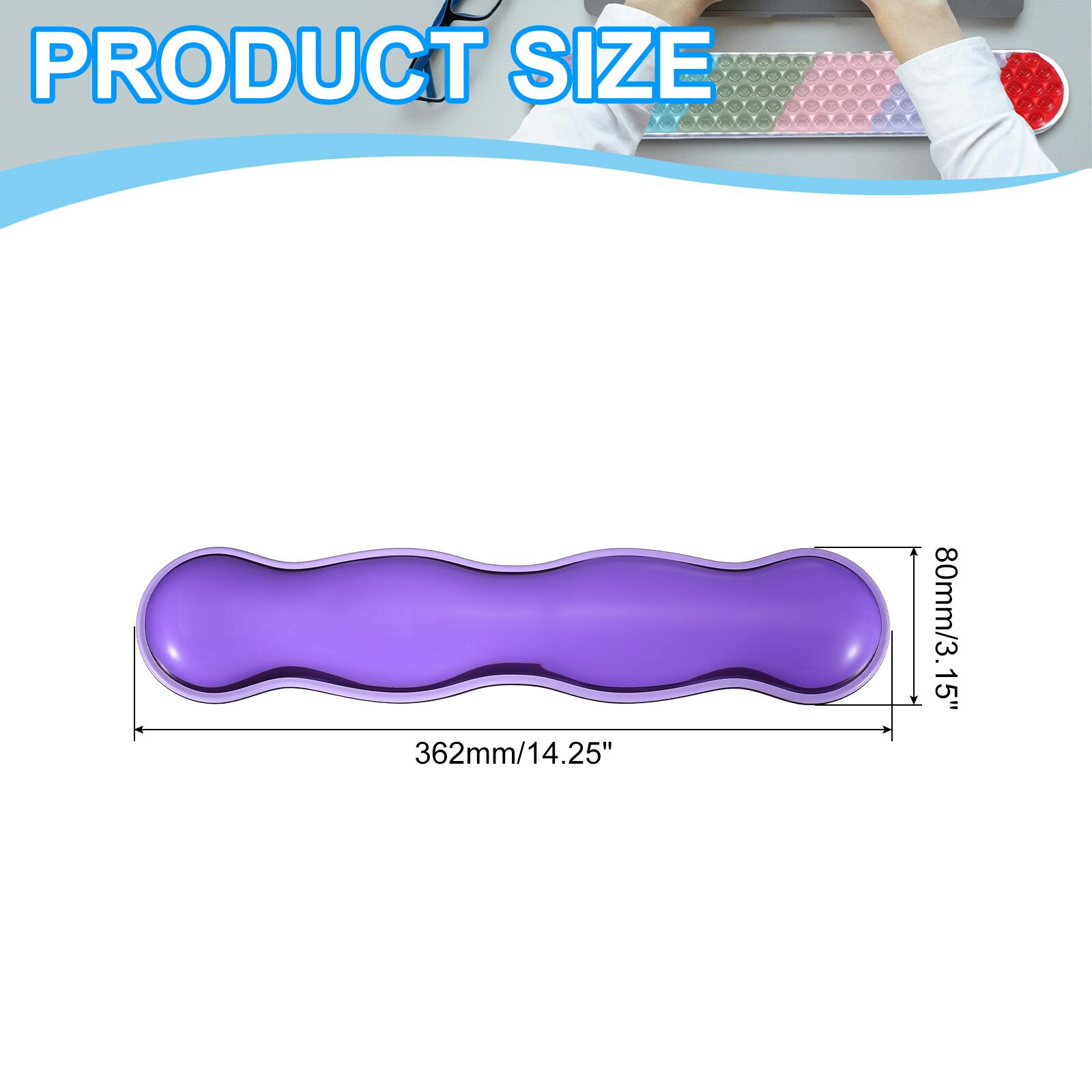 PRODUCT SIZE  
362mm/14.25" x 80mm/3.15"