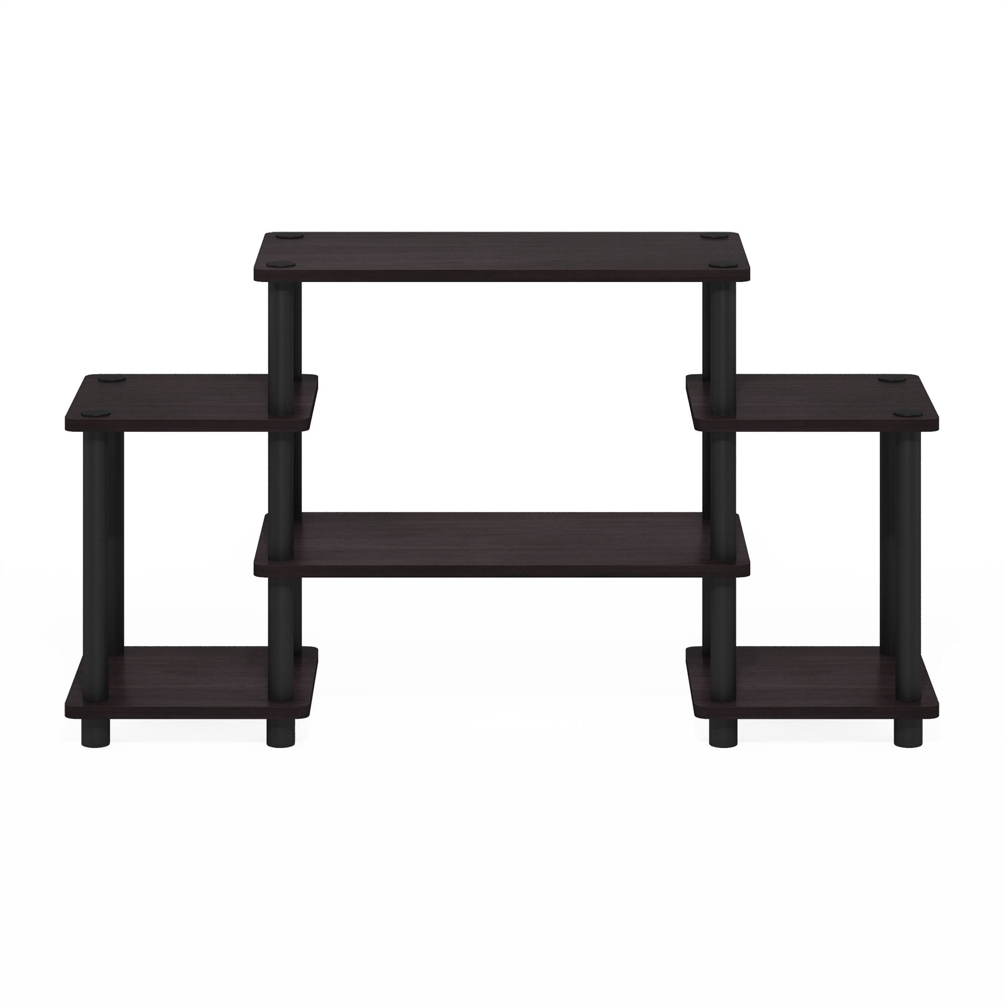 Alt View 2. Furinno - Turn-N-Tube No Tools Entertainment Center - Dark Walnut.