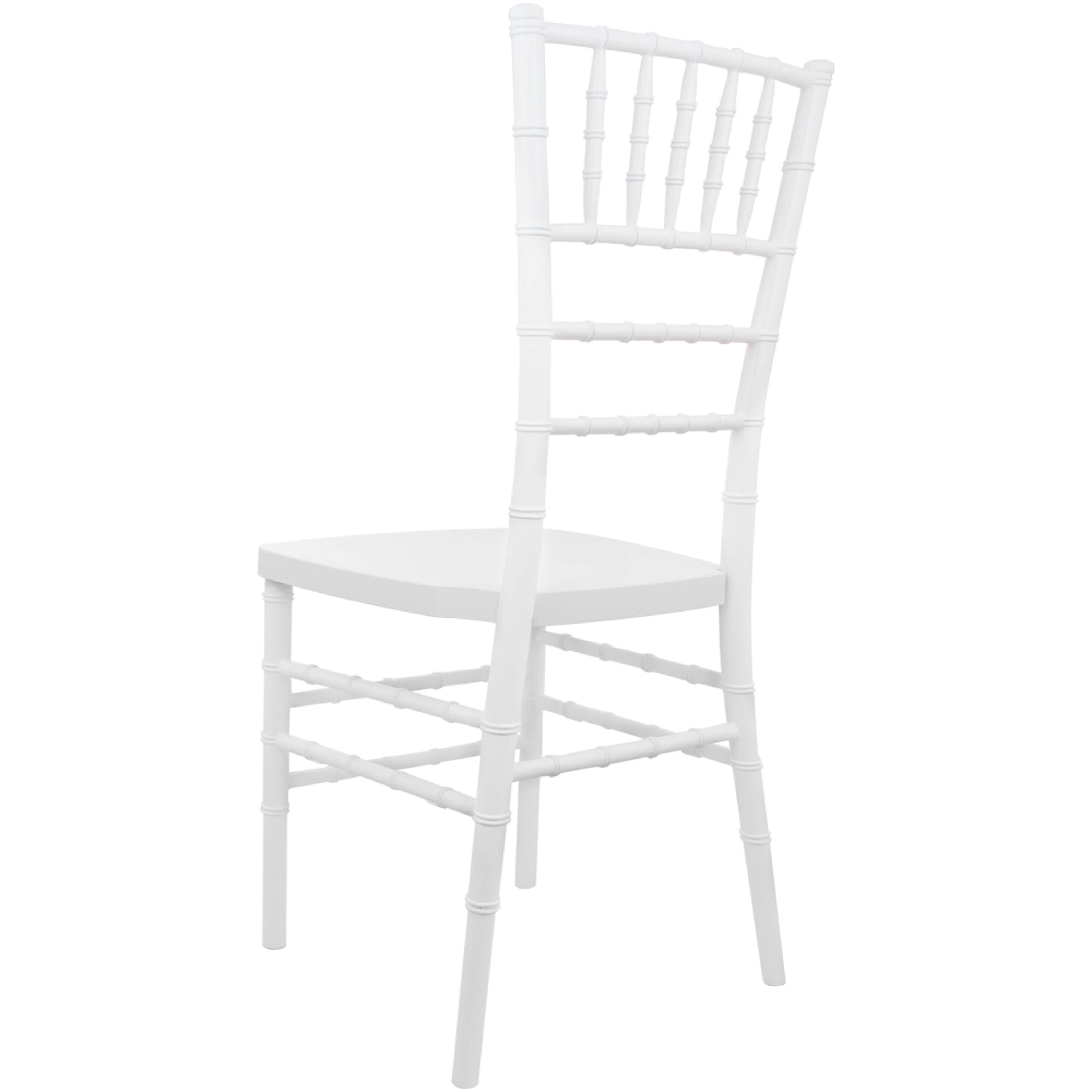 Alt View 1. Emma + Oliver - Resin Chiavari Chair - White.