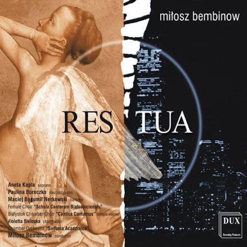 Certainly! Here is the corrected and grouped text:

---

**milosz bembinow**

**RES TUA**

**Aneta Kapla** soprano  
**Paulina Boreczko** mezzosoprano  
**Maciej Bogumił Nerkowski** tenor  
**Female Choir "Schola Cantorum Bialostociensis"**  
**Bialystok Chamber Choir "Cantica Cantamus"** (female voices)  
**Violetta Bielecka** choir singer  
**Shambor Orphestra Sinfonia Academica**  
**Milosz Bembinow** conductor  

---

This text is organized to reflect the names and roles of the performers and the conductor, along with the names of the choirs and orchestra.