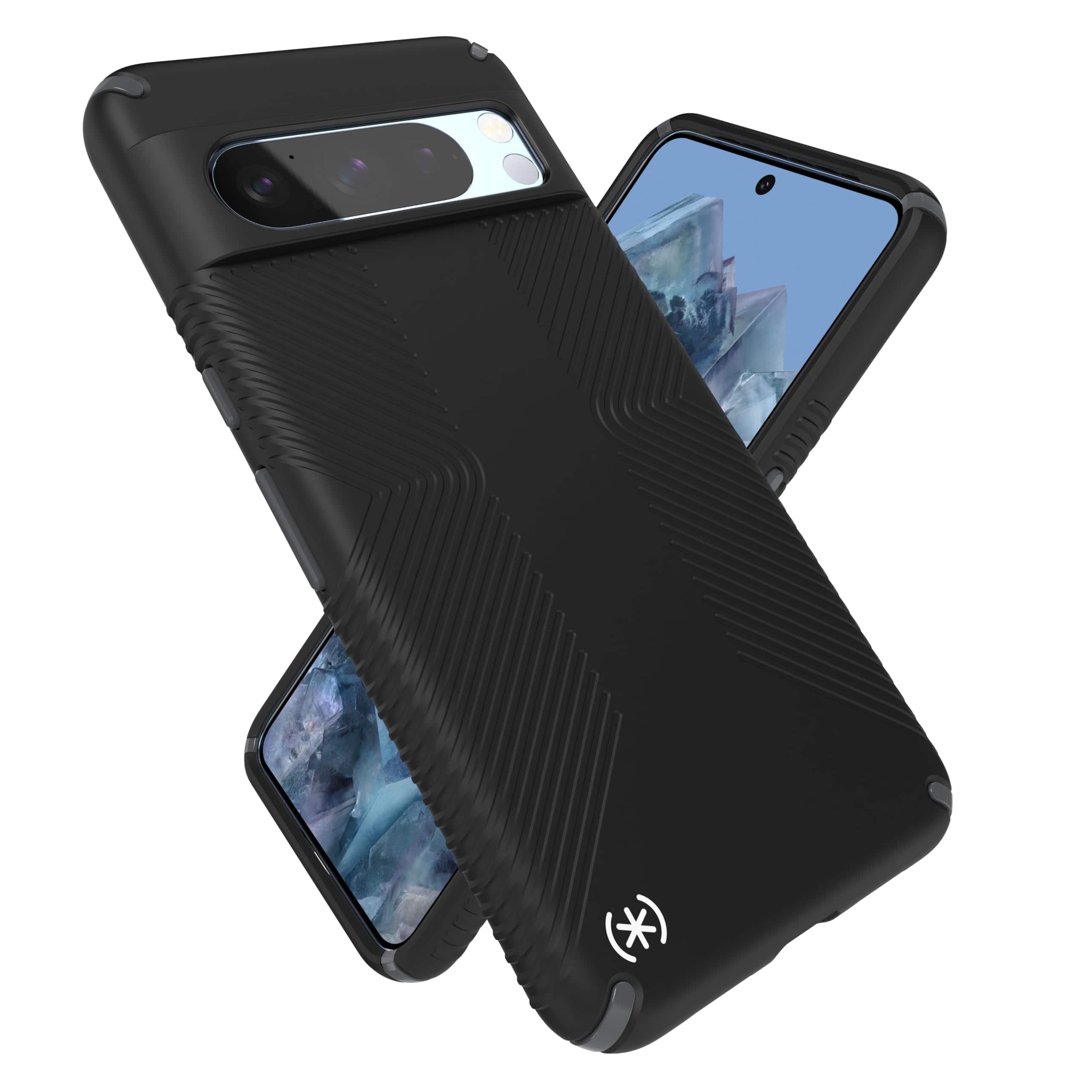 Speck - Presidio2 Grip Black Case - Google Pixel 8 Pro - Black/Slate Grey/White