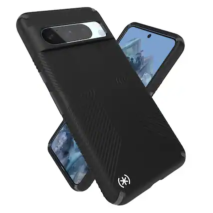 Front. Speck - Speck Presidio2 Grip Black Case - Google Pixel 8 Pro - Black/Slate Grey/White.