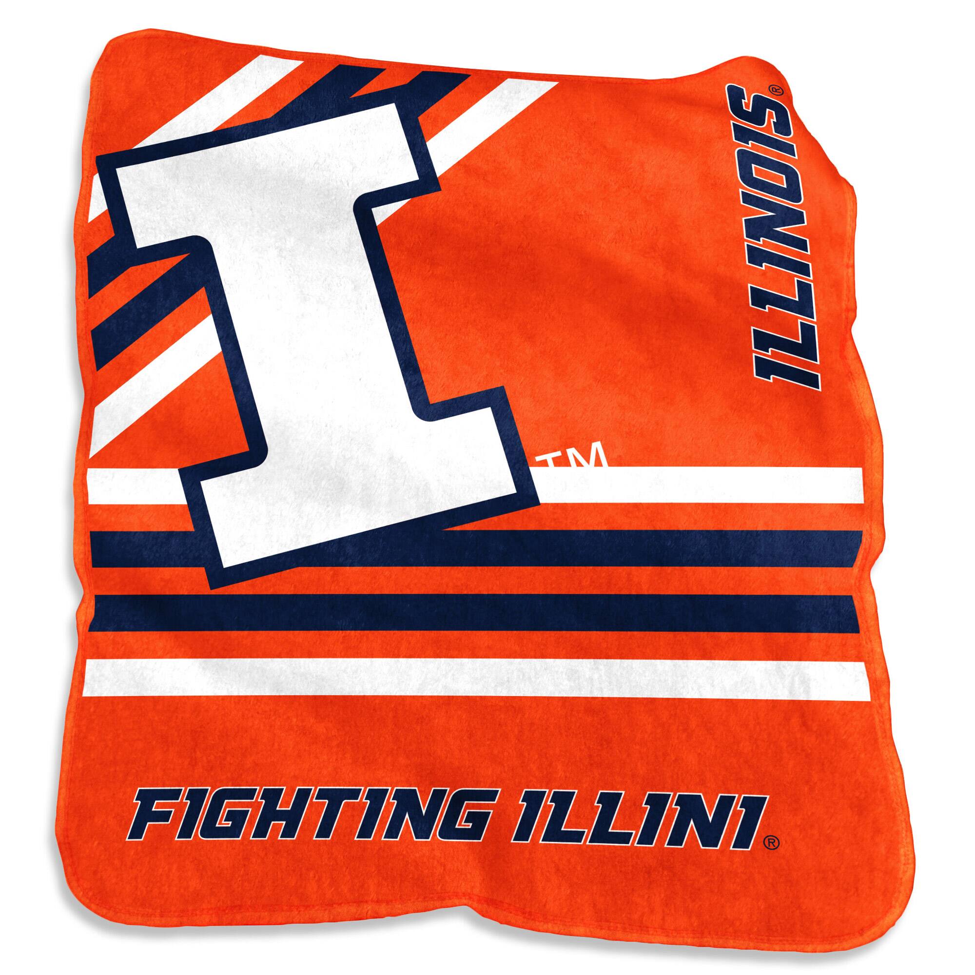 Logo Brands - Illinois Fighting Illini 50'' x 60'' Team Plush Raschel Throw Blanket - Multicolor price history on PriceWatchPro