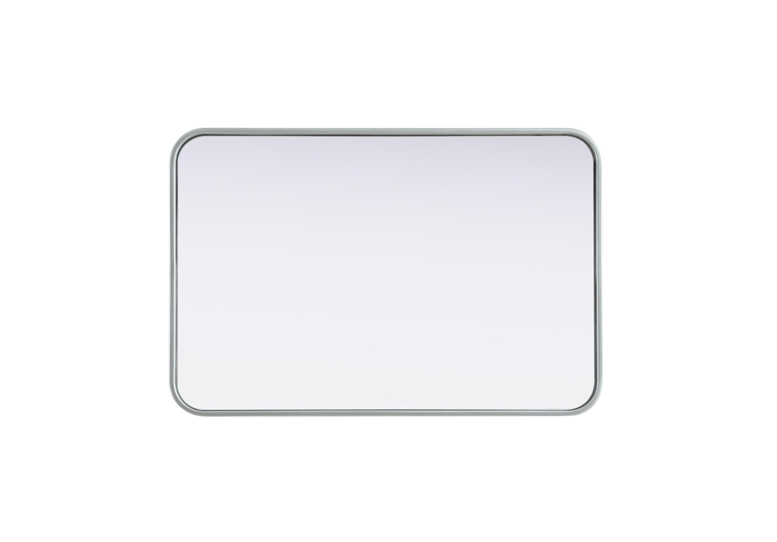 Alt View 3. Elegant Decor - Contour Metal Rectangle Mirror 20x30 in Brass - Brass.