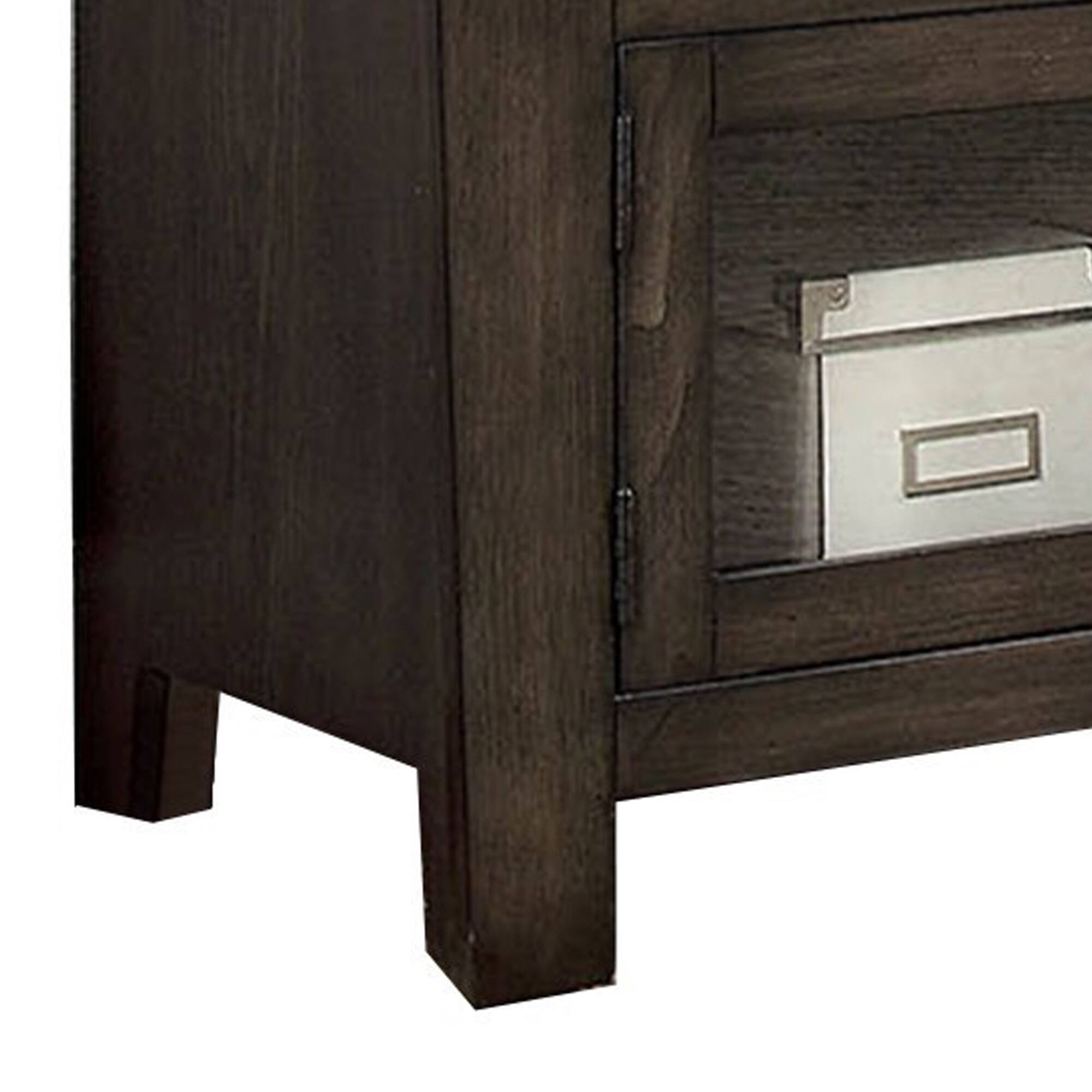 Alt View 2. Manhattan Lane - 60" Wooden TV Stand With 2 Cabinets and 2 Open Shelves - Brown.