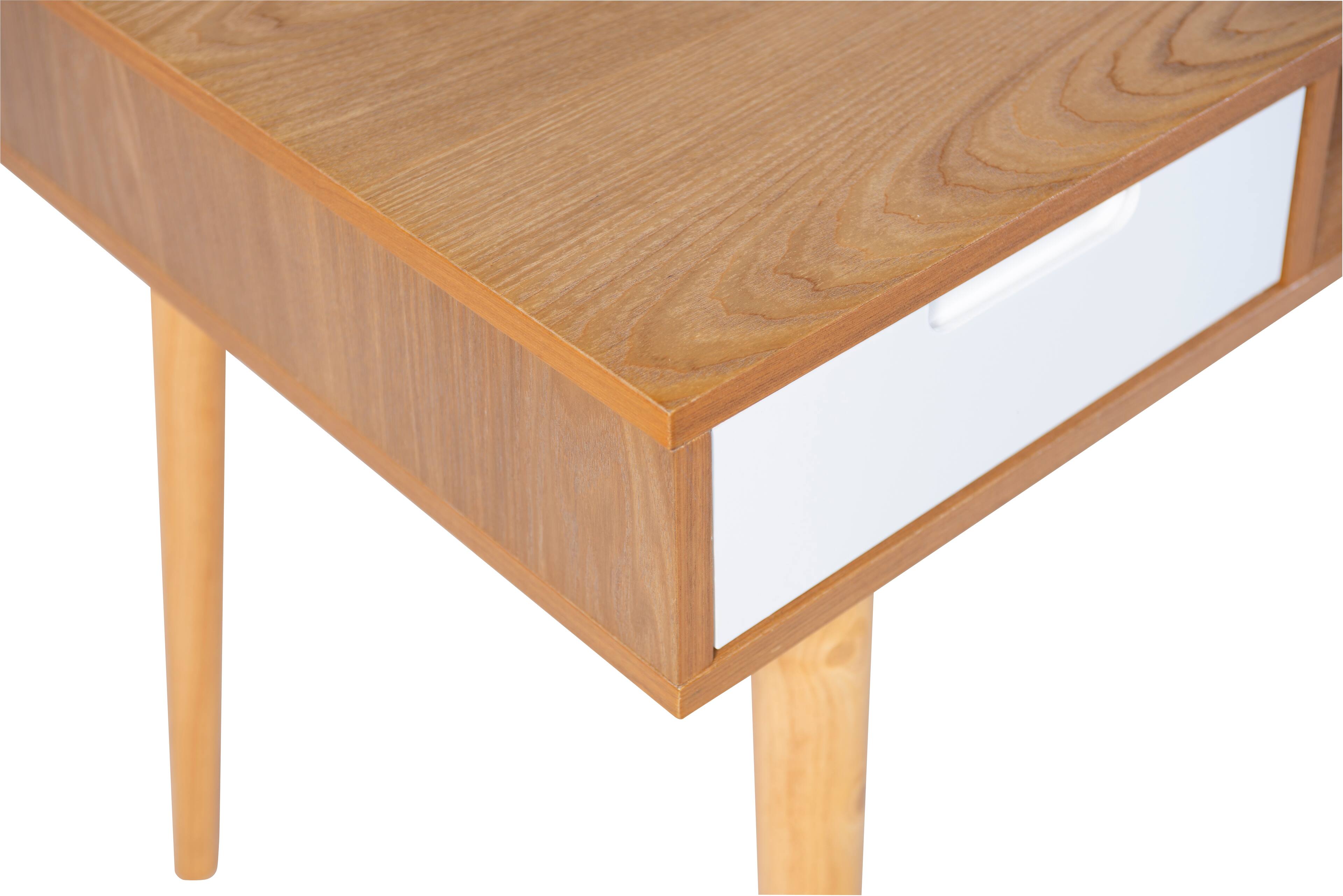 Alt View 12. Linon Home Décor - Pollard Two-Drawer Writing Desk - Natural & White.