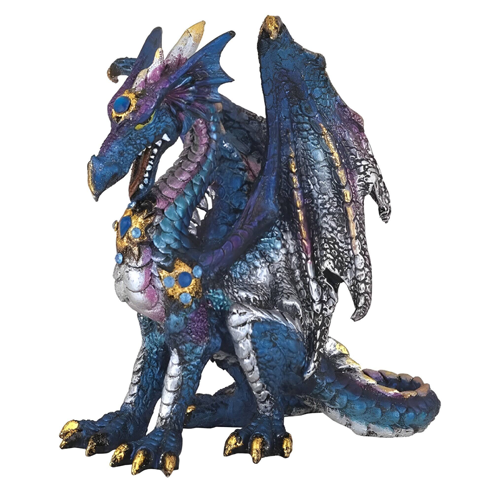 FC Design - 4"H Dragon Figurine Statue Office/Computer Desk Tabletop Medieval Gaming Home Decor Gift - Multi-Color