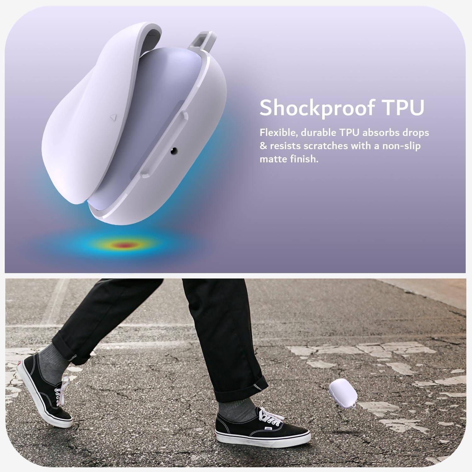 Shockproof TPU

Flexible, durable TPU absorbs drops & resists scratches with a non-slip matte finish.