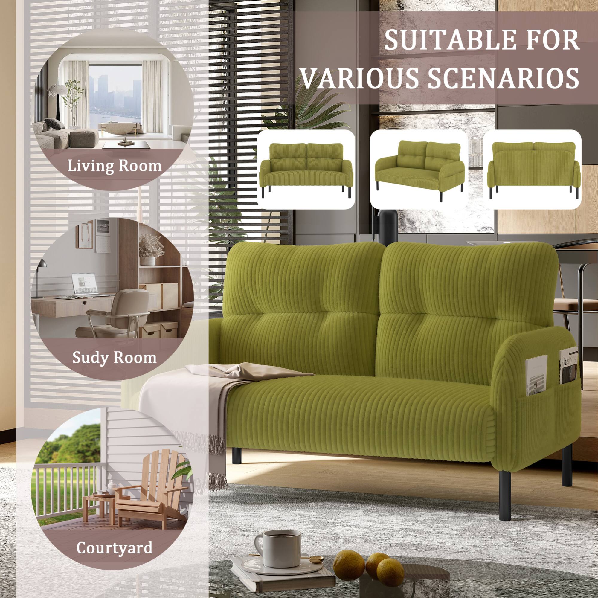 SUITABLE FOR VARIOUS SCENARIOS

- Living Room
- Study Room
- Courtyard