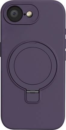 Front. SaharaCase - Venture Series Silicone Kickstand Case for Apple iPhone 16e - Purple Orchid.