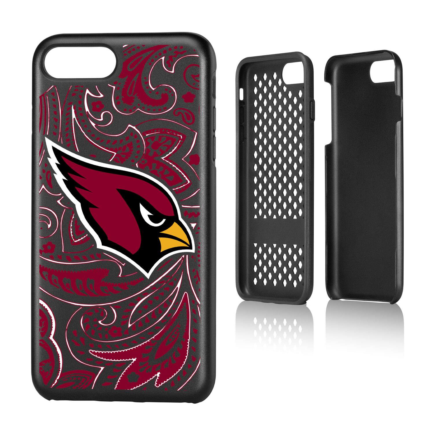 Alt View 3. Keyscaper - Arizona Cardinals iPhone Rugged Paisley Design Case - 14 Pro Max - Multicolor.