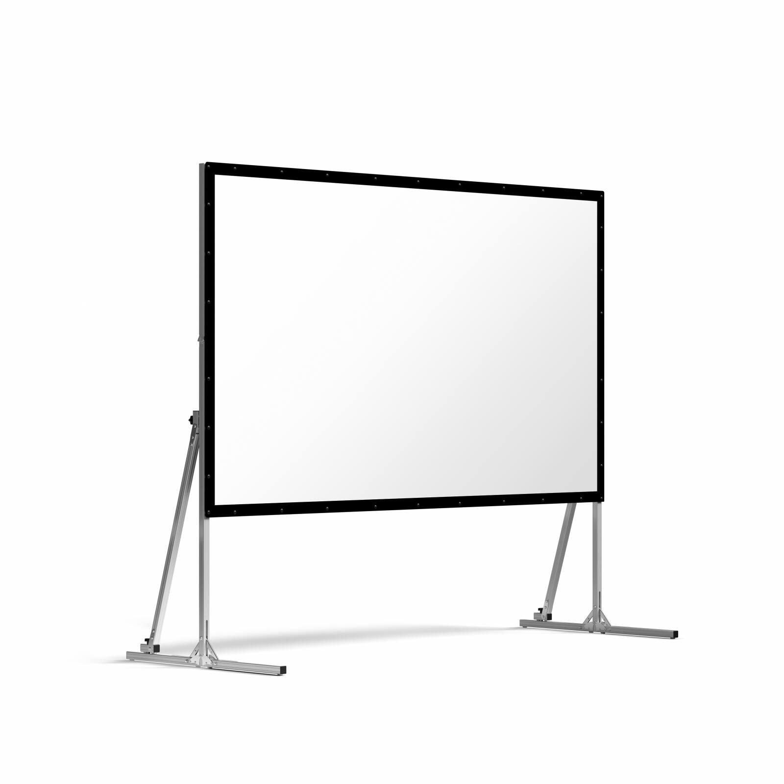 Back. Valerion - 120” Outdoor Camping Portable Folding Matte White Screen，1.3db Gain，170° half gain viewing angle - White.