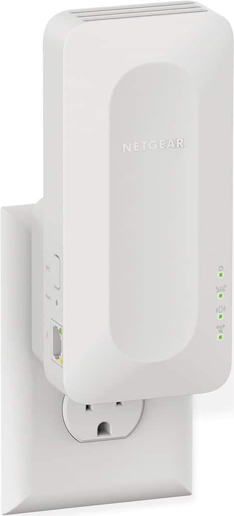 NETGEAR - AX3000 Dual-Band Wi-Fi 6 Wall Plug Range Extender - White - Angle_Zoom