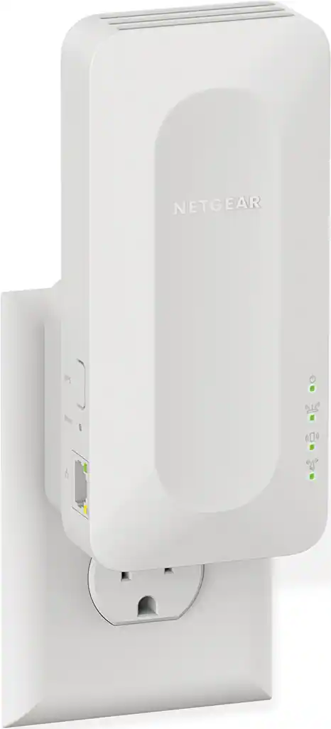 Angle. NETGEAR - AX3000 Dual-Band Wi-Fi 6 Wall Plug Range Extender - White.