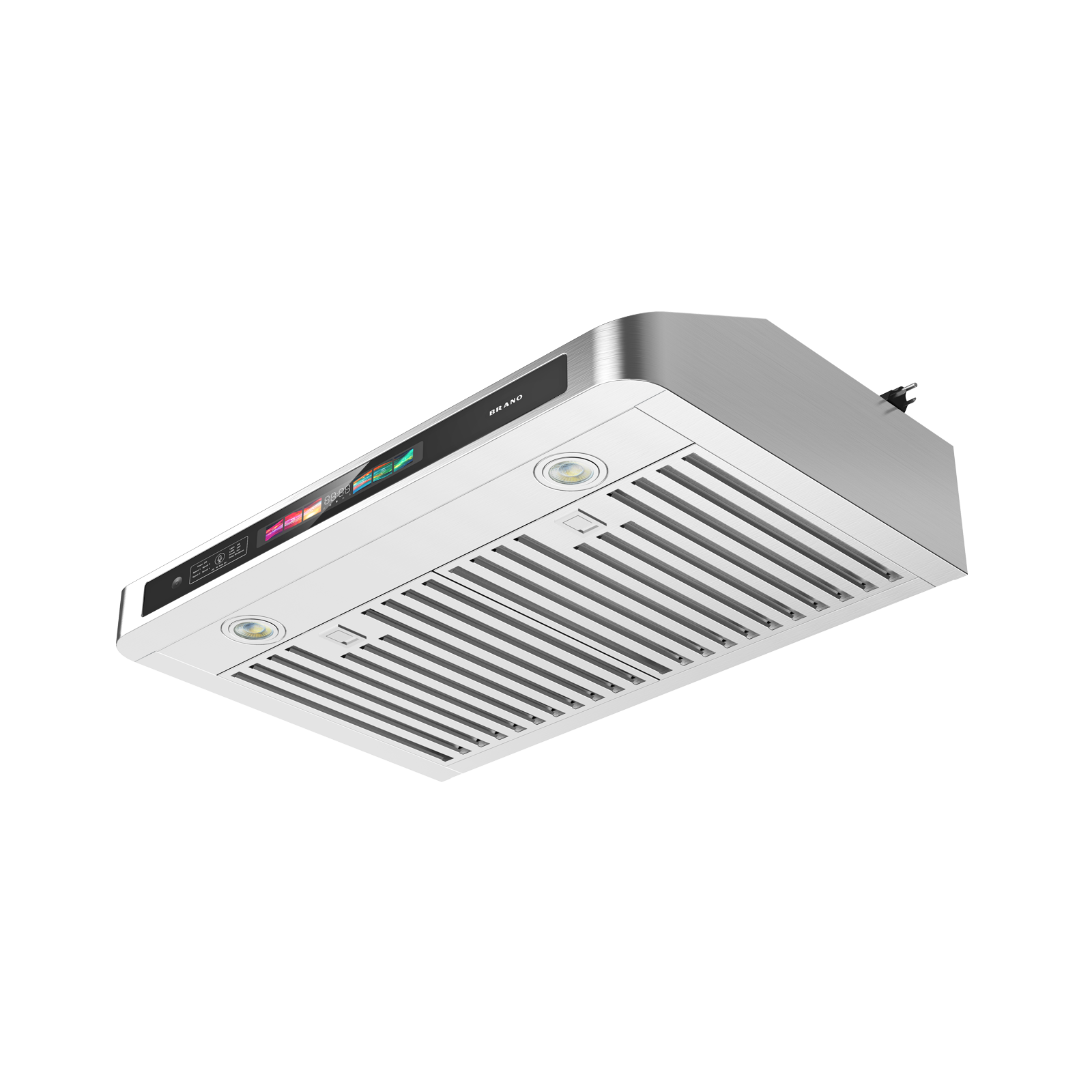 Front. COWLOWN - 36in Under Cabinet Range Hood 900 CFM Voice Gesture Touch 4-Speed Fan Stainless Steel LED Baffle Filters - Stainless Steel.