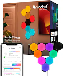 Nanoleaf - Shapes Ultra Black Hexagons Smarter Kit (9 Panels) - Multicolor - Alt_View_Zoom_15