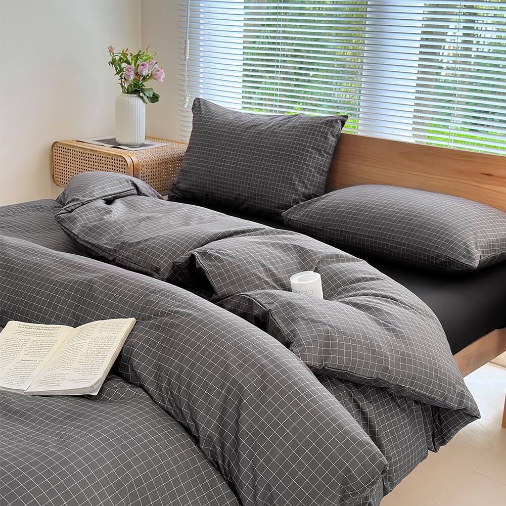 Dark Gray Plaid-Queen(90"*90")