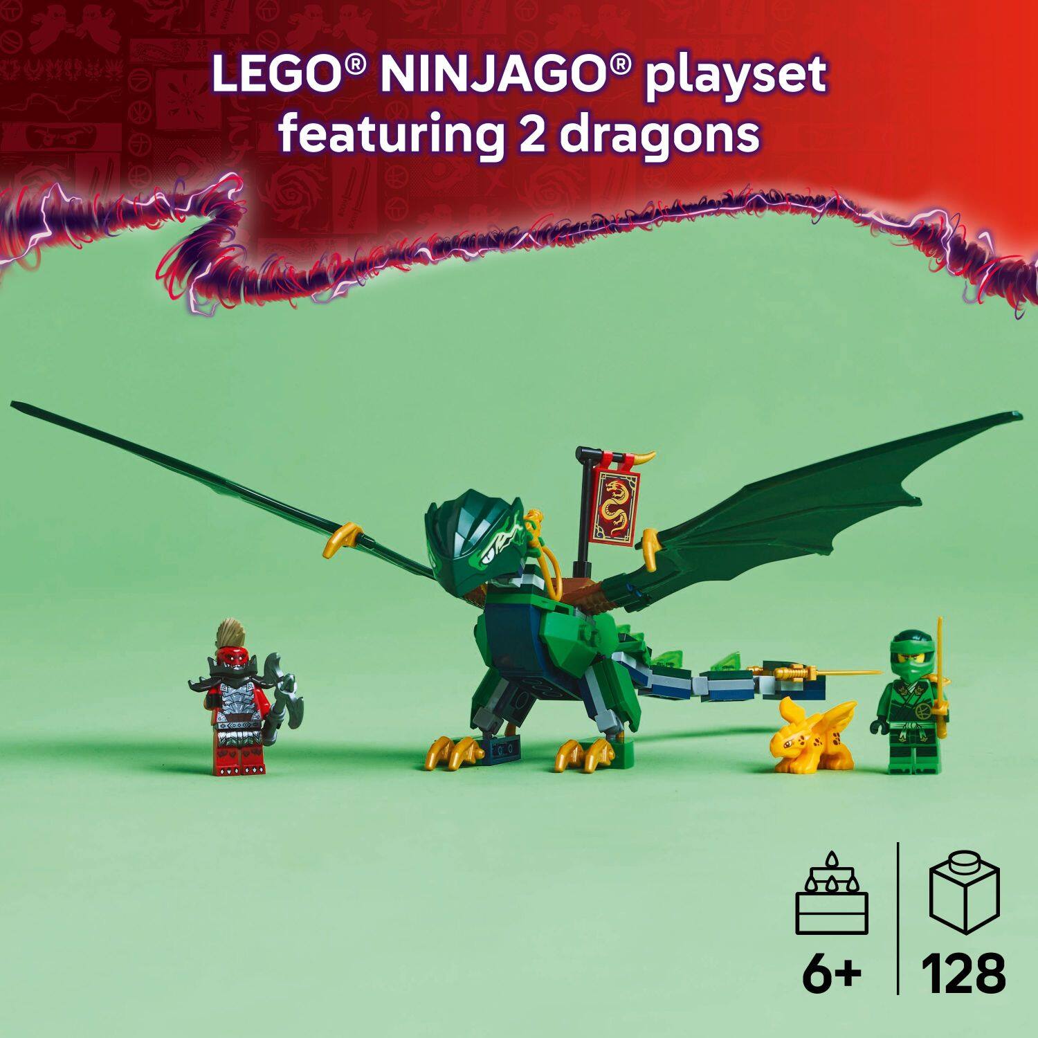 LEGO NINJAGO playset featuring 2 dragons.