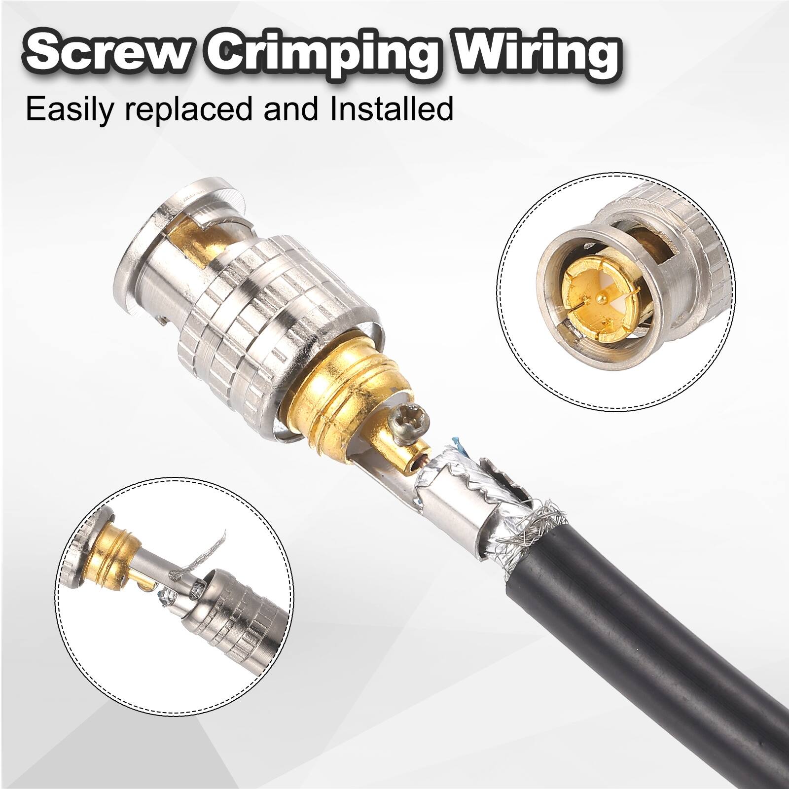 Screw Crimping Wiring  
Easily replaced and installed