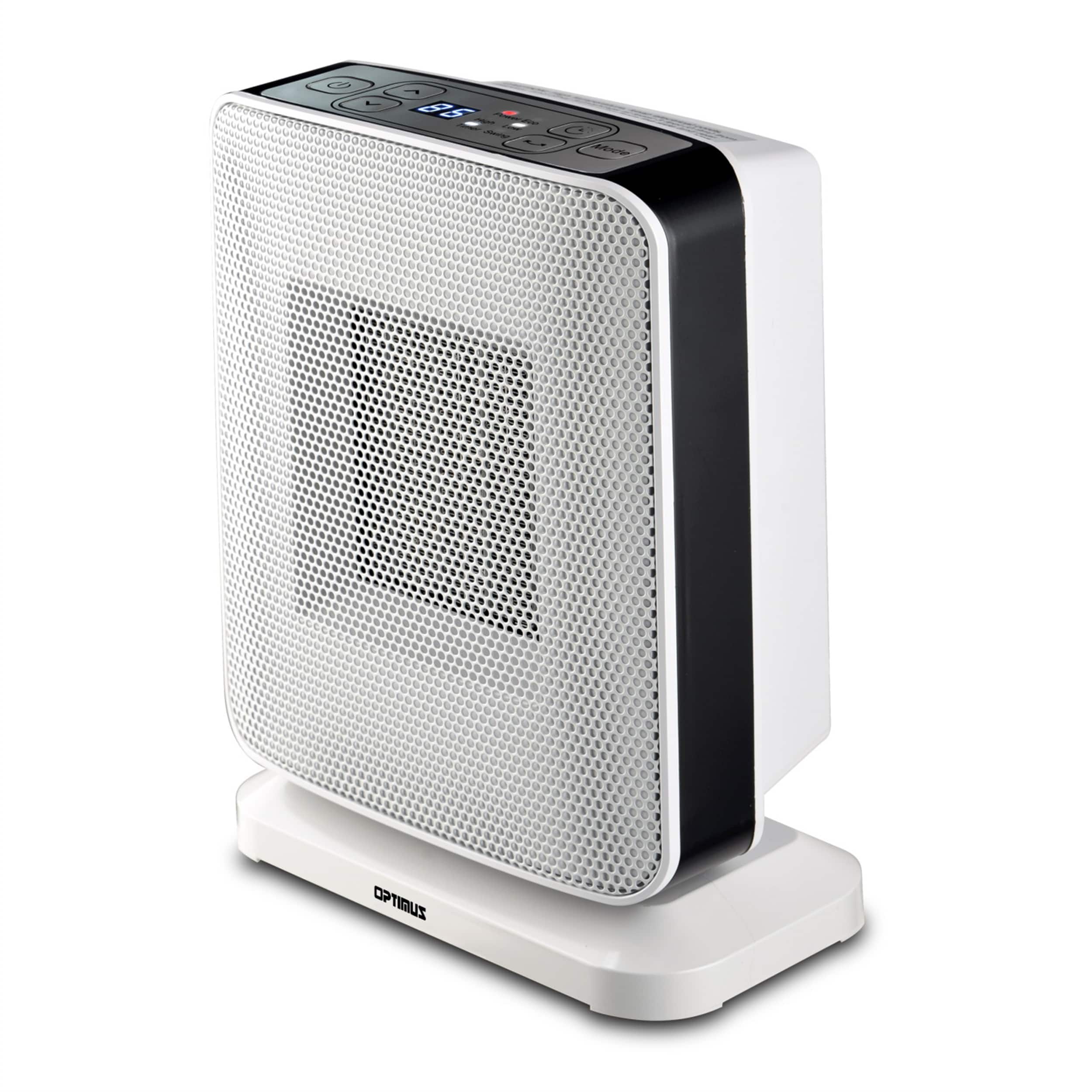 Optimus - Portable Oscillation Ceramic Heater with LED Display - White
