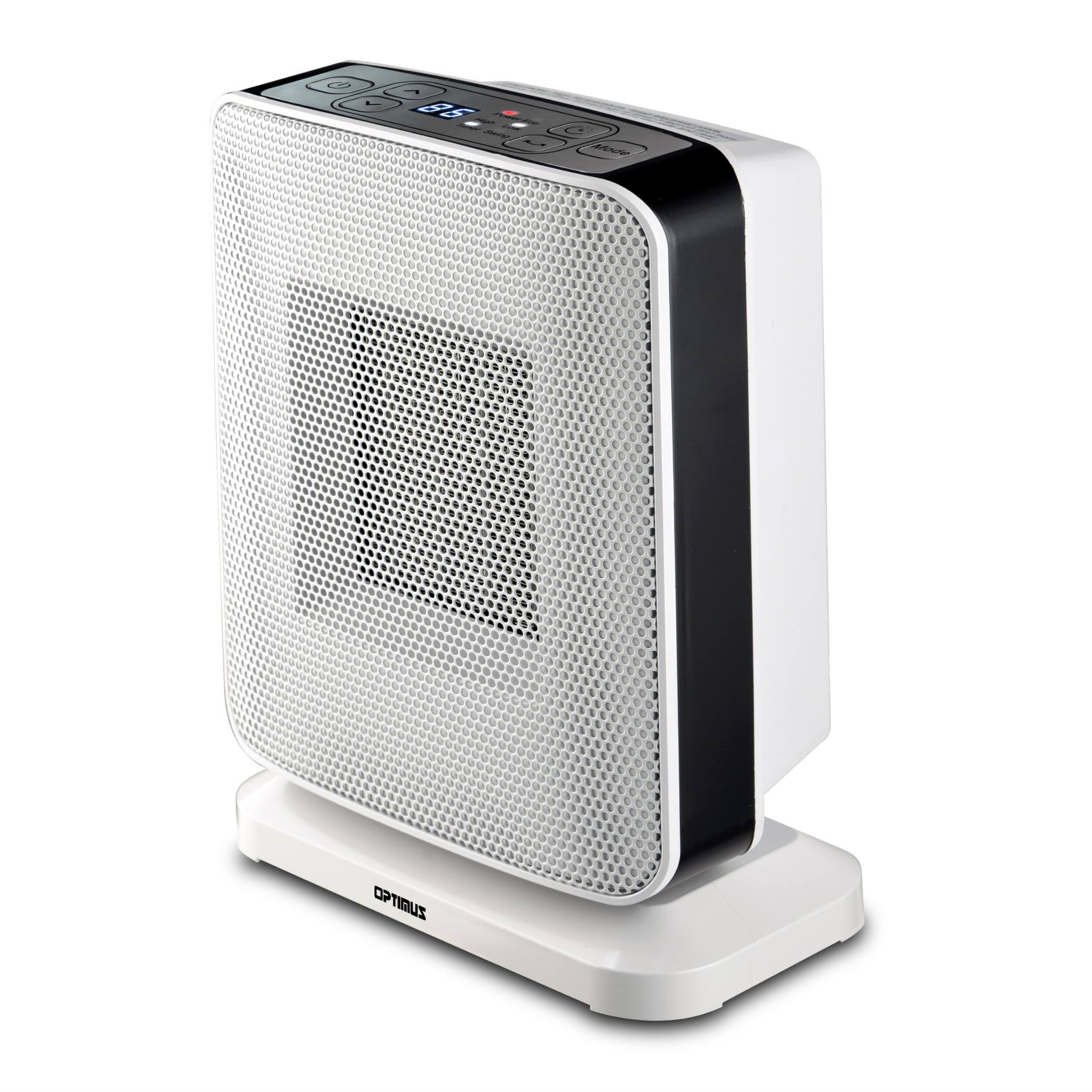 Front. Optimus - Optimus Portable Oscillation Ceramic Heater with LED Display - White.