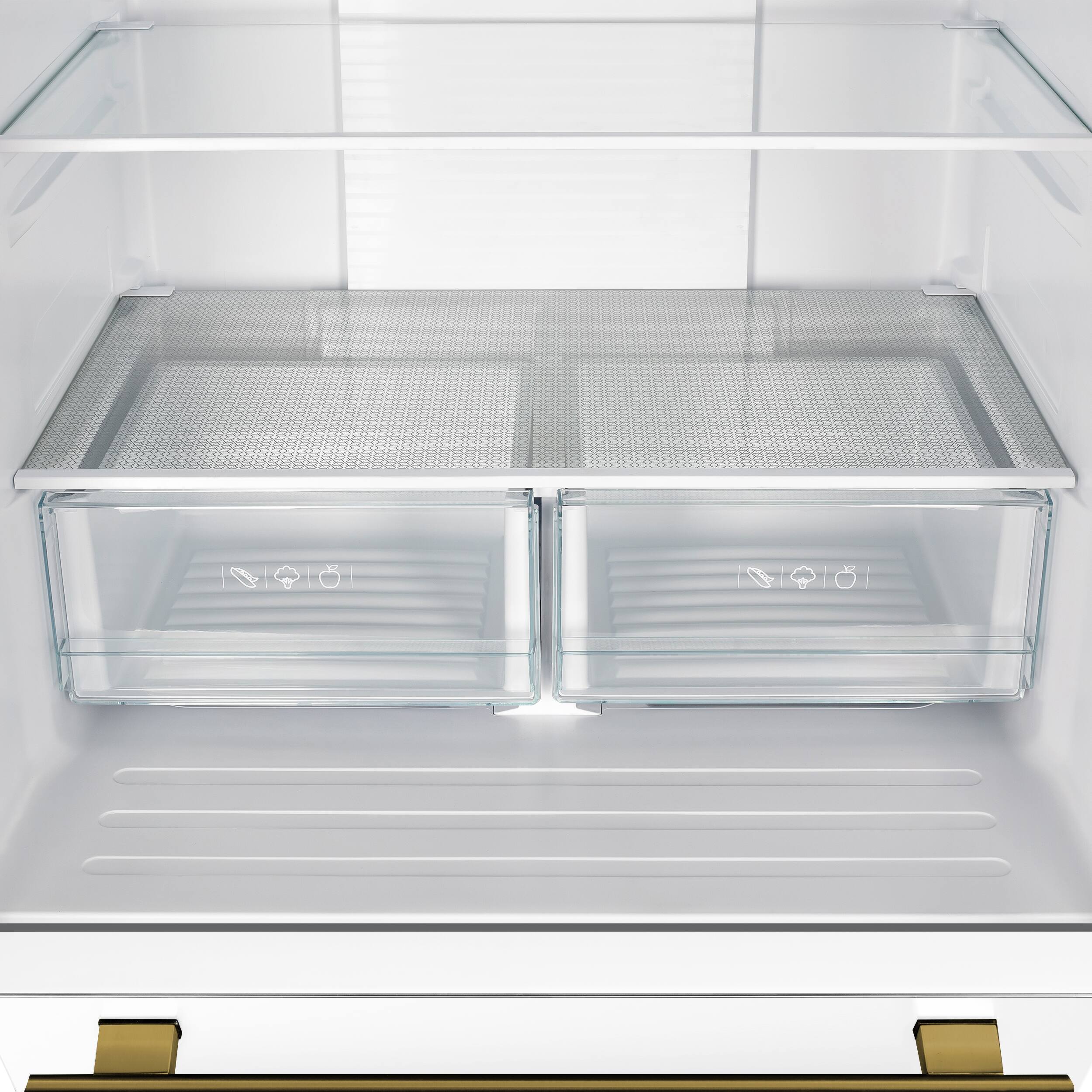 Alt View 10. Forno Appliances - Gallipoli 17.5 Cu. Ft. Freestanding French Door Refrigerator - White.