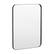 Angle. LOVMOR - Tempered Glass Rounded Rectangle Framed Wall-Mounted Bathroom Vanity Mirror - 28" x 36" - Black.