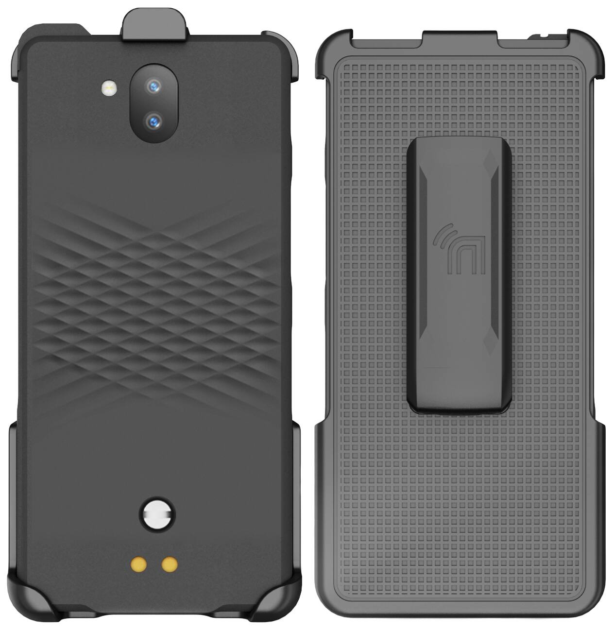 Alt View 3. Nakedcellphone - Holster Case for Sonim XP10 5G (XP9900) - Ratchet Belt Clip Holder - Black.
