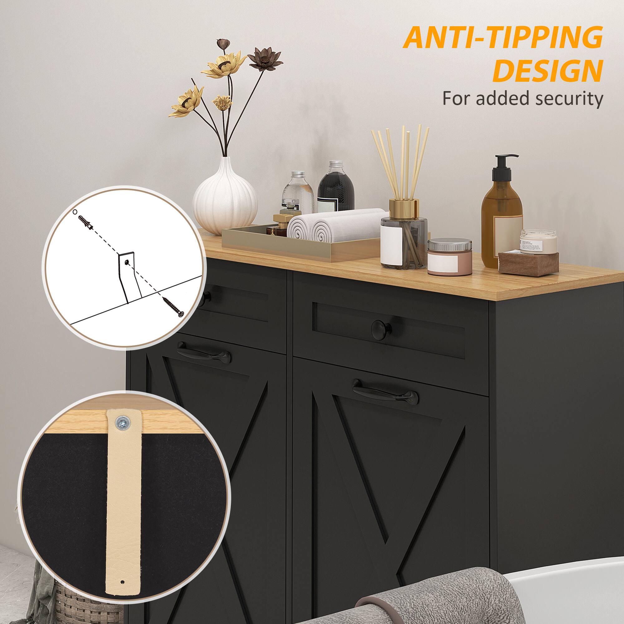 ANTI-TIPPING DESIGN
For added security