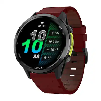 SAT 01 LIGHT START 10 36 STOP 23hr UP 10 20:47 DOWN 38 VO2 52 BACK-LAP GARMIN