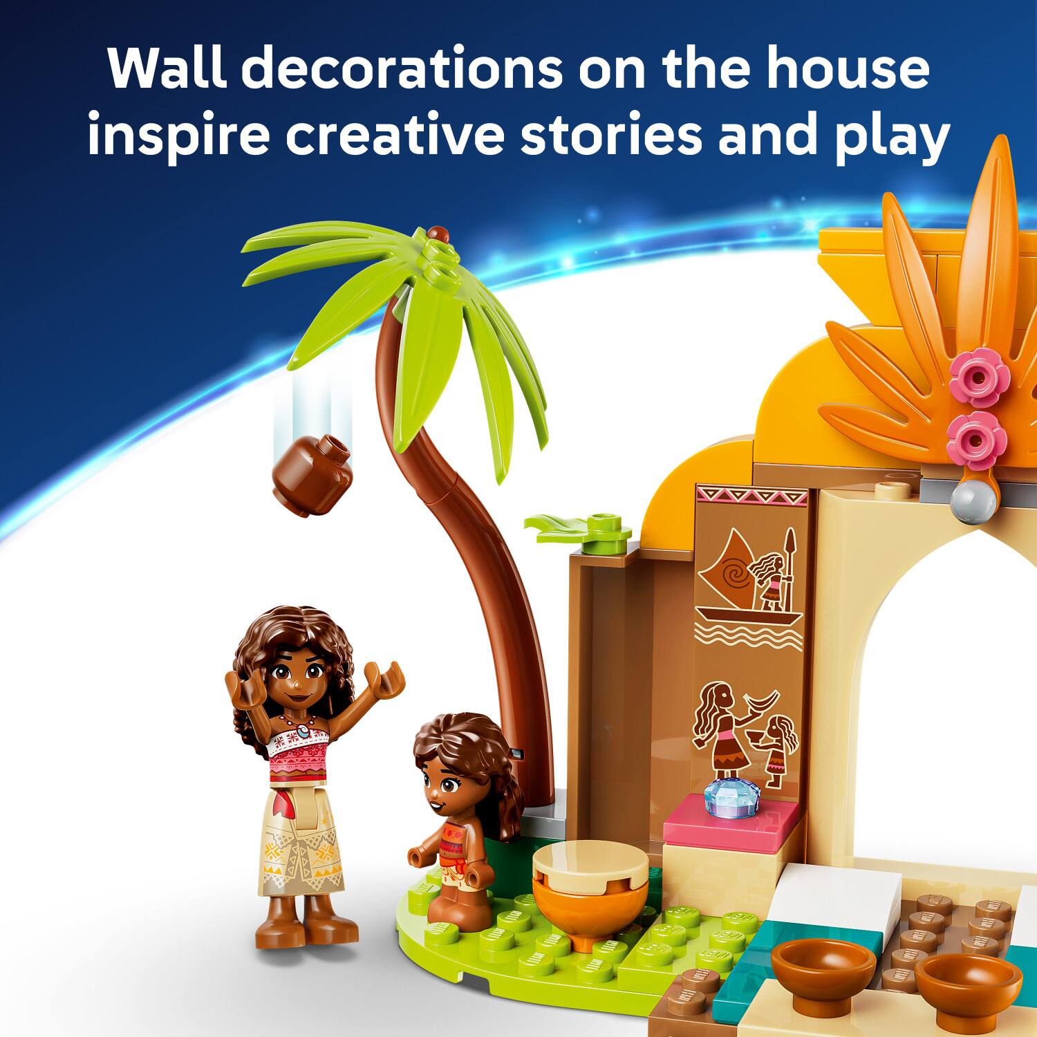 Wall decorations on the house inspire creative stories and play