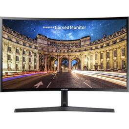 Samsung - Refurbished Excellent - 27" 1080p 4ms 60Hz AMD FreeSync Curved Monitor HDMI DP LC27F398FWN - Black