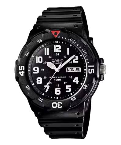Casio - Men's Water-Resistant Analog Watch with Dial - MRW-200H-1BV - Black